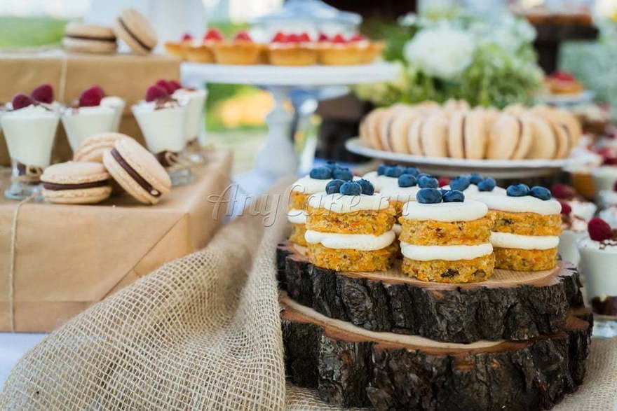 оттенки Белого Кенди бар в стиле рустик от Кондитерская AnyCake 9