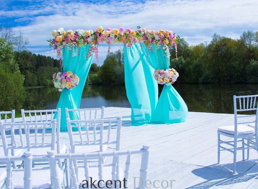 Тематический, Тиффани в Выездная регистрация, Шатер от Студия декора Akcent Decor 2