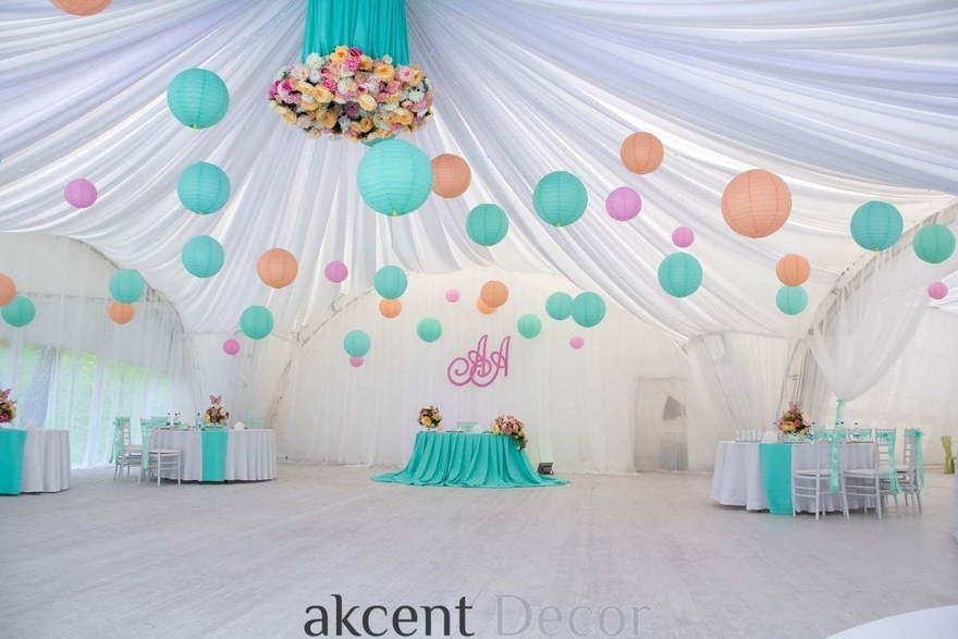 Тематический, Тиффани в Выездная регистрация, Шатер от Студия декора Akcent Decor 17