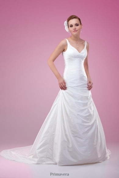 Свадебное платье 7103. Силуэт А-силуэт. Цвет Белый / Молочный. Вид 1