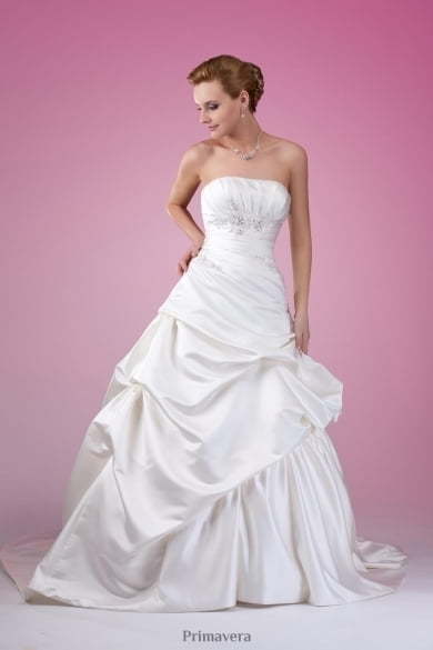 Свадебное платье 7107. Силуэт А-силуэт. Цвет Белый / Молочный. Вид 1