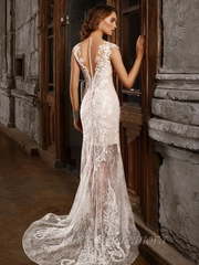 Свадебное платье Ингрид. Силуэт А-силуэт, Рыбка. Цвет Белый / Молочный, Айвори / Капучино, Персик / Оранжевый. Вид 2