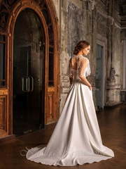 Свадебное платье Герти. Силуэт А-силуэт. Цвет Белый / Молочный. Вид 2