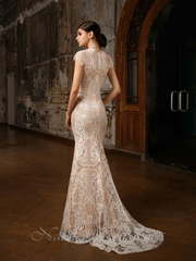 Свадебное платье Девика. Силуэт Пышное, А-силуэт. Цвет Айвори / Капучино. Вид 2