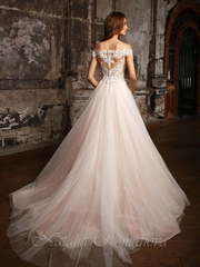 Свадебное платье Магда. Силуэт Пышное, А-силуэт. Цвет Белый / Молочный, Персик / Оранжевый. Вид 2