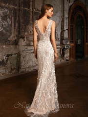 Свадебное платье Леона. Силуэт А-силуэт. Цвет Белый / Молочный, Айвори / Капучино. Вид 2