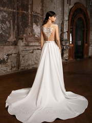 Свадебное платье Мия. Силуэт А-силуэт, Прямое. Цвет Белый / Молочный. Вид 2