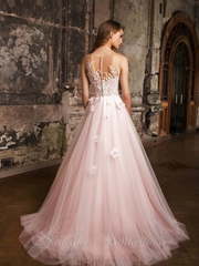 Свадебное платье Рашель. Силуэт Пышное, А-силуэт. Цвет оттенки Розового. Вид 2