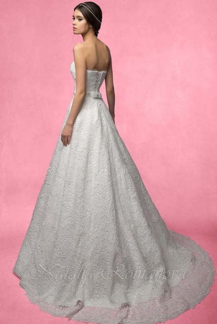 Свадебное платье Даяна. Силуэт А-силуэт. Цвет Белый / Молочный. Вид 2