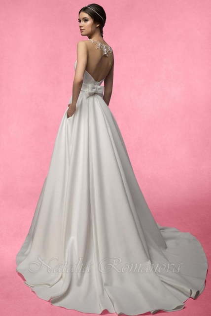 Свадебное платье Долорес. Силуэт А-силуэт. Цвет Белый / Молочный. Вид 2