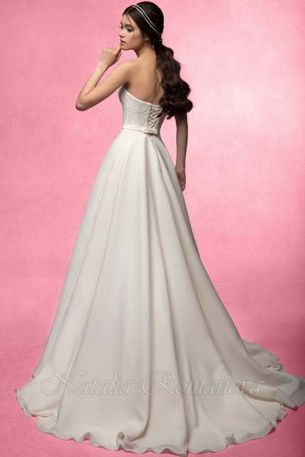 Свадебное платье Джулс. Силуэт А-силуэт. Цвет Белый / Молочный. Вид 2