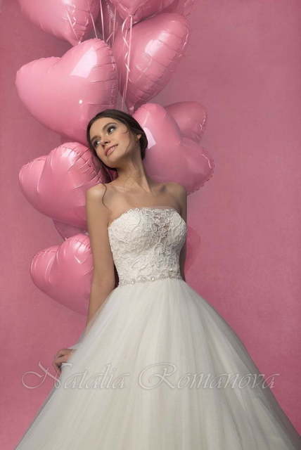 Свадебное платье Монти. Силуэт Пышное, А-силуэт. Цвет Белый / Молочный. Вид 3