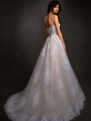 Свадебное платье Патриция. Силуэт Пышное, А-силуэт. Цвет Белый / Молочный, Айвори / Капучино, Пепельный / Металлик, Персик / Оранжевый. Вид 2