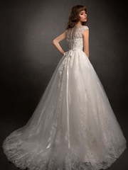 Свадебное платье Сансет. Силуэт Пышное, А-силуэт. Цвет Белый / Молочный, Айвори / Капучино. Вид 2