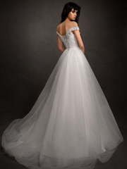 Свадебное платье Элейн. Силуэт Пышное, А-силуэт. Цвет Белый / Молочный. Вид 2