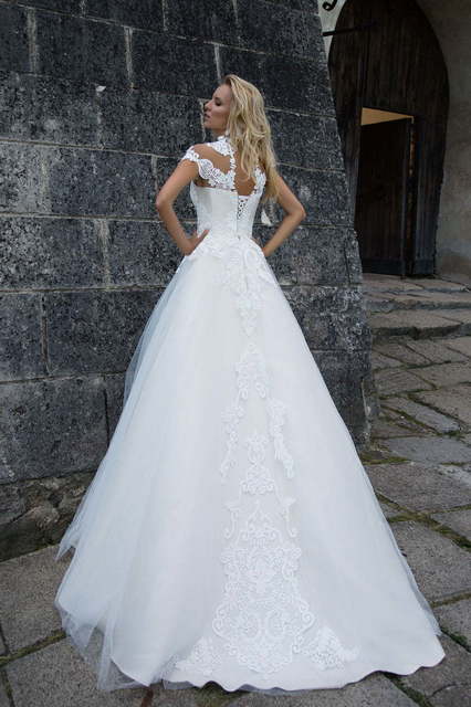 Свадебное платье Anetta. Силуэт Пышное, А-силуэт. Цвет Белый / Молочный. Вид 2