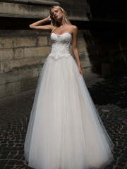 Свадебное платье Juliana. Силуэт Пышное, А-силуэт. Цвет Белый / Молочный, Айвори / Капучино. Вид 1