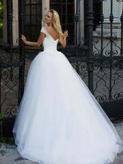 Свадебное платье Ophelia. Силуэт Пышное, А-силуэт. Цвет Белый / Молочный. Вид 2