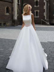 Свадебное платье Robin. Силуэт А-силуэт. Цвет Белый / Молочный. Вид 1