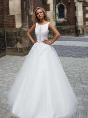 Свадебное платье Zlata. Силуэт Пышное, А-силуэт. Цвет Белый / Молочный. Вид 1