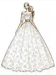 Свадебное платье Carmen. Силуэт Пышное, А-силуэт. Цвет Белый / Молочный, Айвори / Капучино. Вид 1