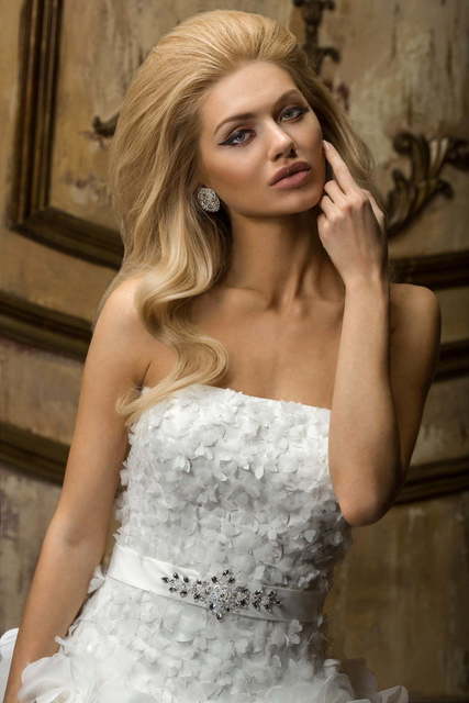 Свадебное платье Belinda. Силуэт Пышное, А-силуэт. Цвет Белый / Молочный. Вид 3