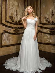 Свадебное платье Blandina. Силуэт А-силуэт, Прямое. Цвет Белый / Молочный. Вид 1