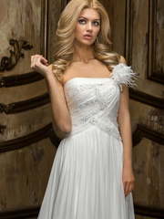 Свадебное платье Blandina. Силуэт А-силуэт, Прямое. Цвет Белый / Молочный. Вид 2