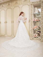 Свадебное платье Briaga. Силуэт А-силуэт. Цвет Белый / Молочный. Вид 2