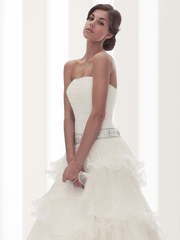 Свадебное платье Angela. Силуэт А-силуэт. Цвет Белый / Молочный. Вид 1