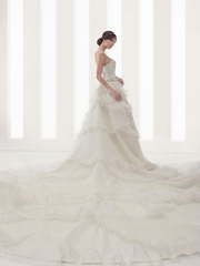 Свадебное платье Angela. Силуэт А-силуэт. Цвет Белый / Молочный. Вид 2