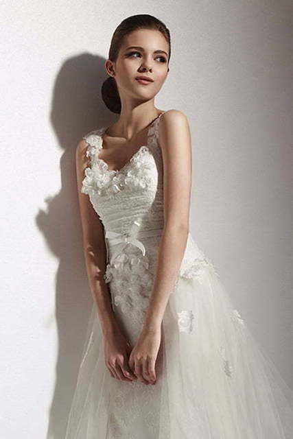 Свадебное платье Anaconda. Силуэт А-силуэт. Цвет Белый / Молочный. Вид 3