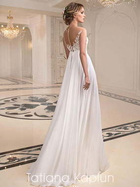 Свадебное платье Dalila. Силуэт А-силуэт, Прямое. Цвет Белый / Молочный, Айвори / Капучино. Вид 2