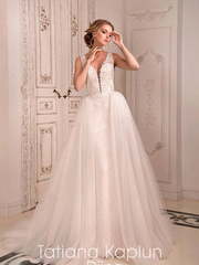 Свадебное платье Djina. Силуэт Пышное, А-силуэт, Прямое. Цвет Белый / Молочный, Айвори / Капучино. Вид 1