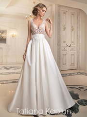 Свадебное платье Nalva. Силуэт А-силуэт. Цвет Белый / Молочный. Вид 1