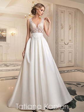 Свадебное платье Nalva. Силуэт А-силуэт. Цвет Белый / Молочный. Вид 1