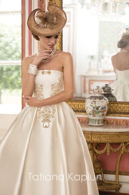 Свадебное платье Uilla. Силуэт А-силуэт. Цвет Айвори / Капучино. Вид 2