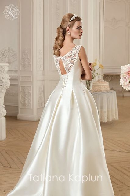 Свадебное платье Ingrit. Силуэт Пышное, А-силуэт. Цвет Айвори / Капучино, Белый / Молочный. Вид 2