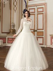 Свадебное платье Mildret. Силуэт Пышное, А-силуэт. Цвет Белый / Молочный, Айвори / Капучино. Вид 1