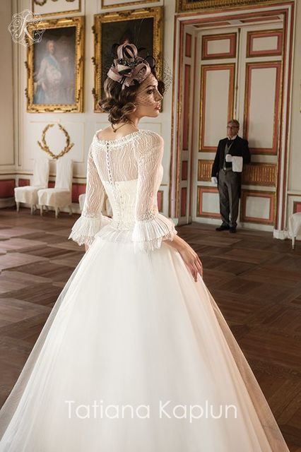 Свадебное платье Olimpia. Силуэт Пышное, А-силуэт. Цвет Айвори / Капучино, Белый / Молочный. Вид 2