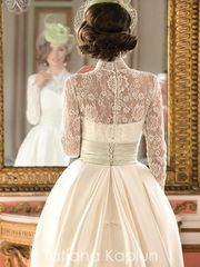 Свадебное платье Sussana. Силуэт А-силуэт, Прямое. Цвет Айвори / Капучино. Вид 2