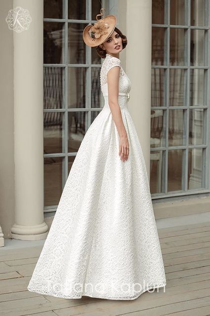 Свадебное платье Adetta. Силуэт А-силуэт, Прямое. Цвет Белый / Молочный. Вид 2