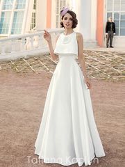 Свадебное платье Bridgitta. Силуэт А-силуэт, Прямое. Цвет Белый / Молочный. Вид 1