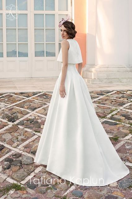 Свадебное платье Bridgitta. Силуэт А-силуэт, Прямое. Цвет Белый / Молочный. Вид 2