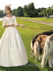 Свадебное платье Iolanta. Силуэт Пышное, А-силуэт. Цвет Белый / Молочный, Айвори / Капучино. Вид 1