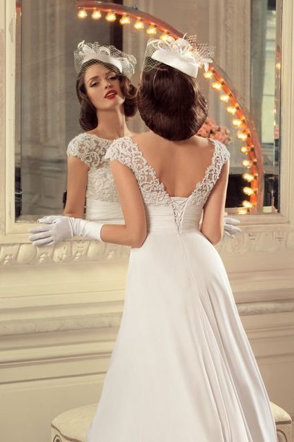 Свадебное платье Медея. Силуэт А-силуэт, Прямое. Цвет Белый / Молочный. Вид 2