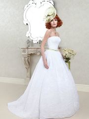 Свадебное платье Ангелина. Силуэт Пышное, А-силуэт. Цвет Белый / Молочный. Вид 1