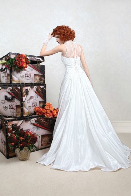 Свадебное платье Саманта. Силуэт А-силуэт. Цвет Белый / Молочный. Вид 2