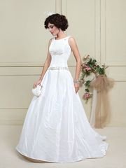 Свадебное платье Эрика. Силуэт А-силуэт. Цвет Белый / Молочный. Вид 1