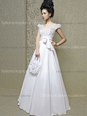 Свадебное платье Бренда. Силуэт А-силуэт. Цвет Белый / Молочный. Вид 1